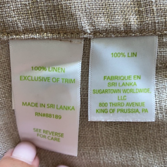 Lilly Pulitzer Gold Linen Pants - Picture 8 of 10